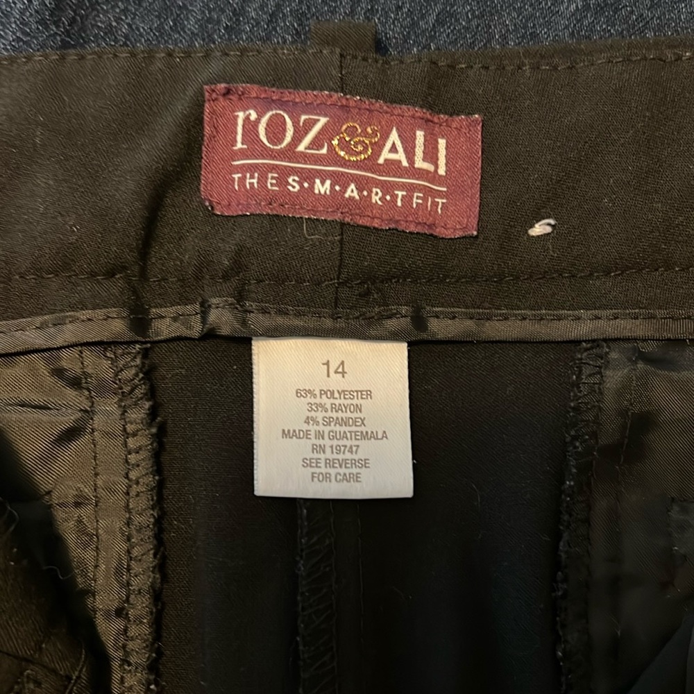 Black Size 14 Roz and Ali Flare trouser pants